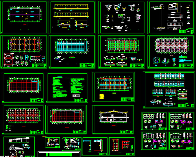 长治二层全钢结构超市图纸